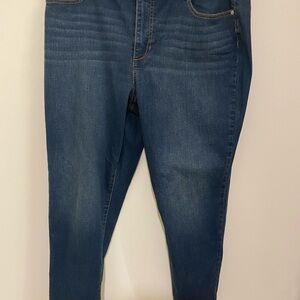 Nine West Women's Skinny Jeans in Dark Blue Denim